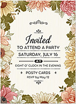 Delicate Floral Invitation D2326U-V